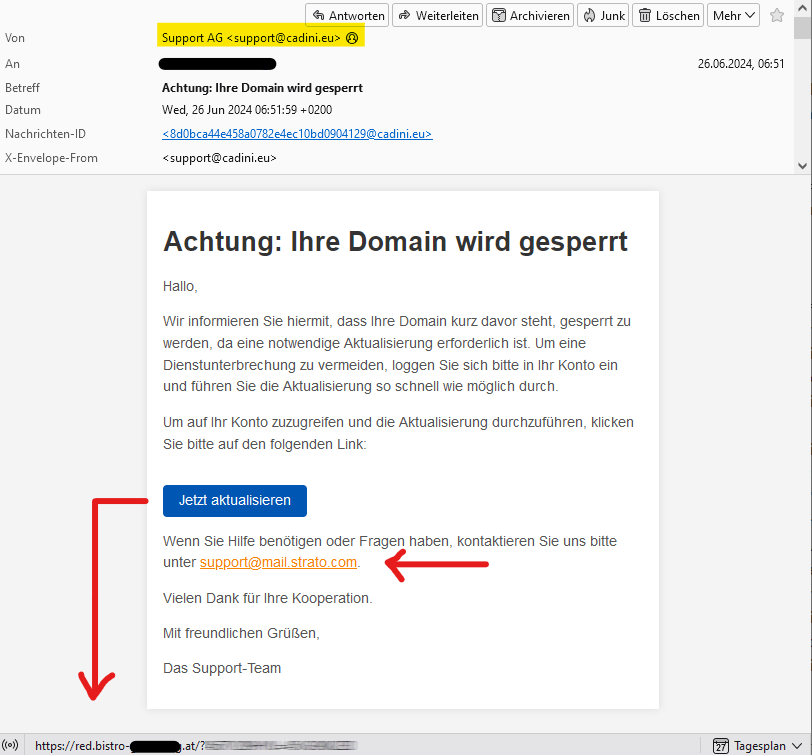 Unternehmens-Accounts und Domains für Phishing missbraucht: Vorsicht bei der Verwendung des IONOS Homepage Baukastens MyWebsite!