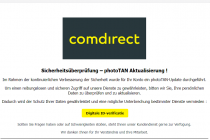 Comdirect Phishing Mail