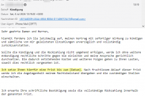 Phishing-E-Mail Kündigung